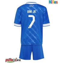 Camiseta Real Madrid Vinicius Junior #7 Tercera Equipación para niños 2025-26 manga corta (+ pantalones cortos)